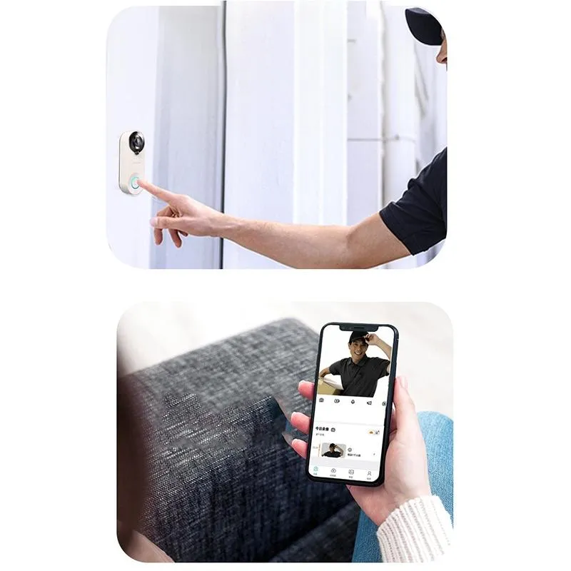 1080P Smart Doorbell with 150 Degree Wide Angle | White