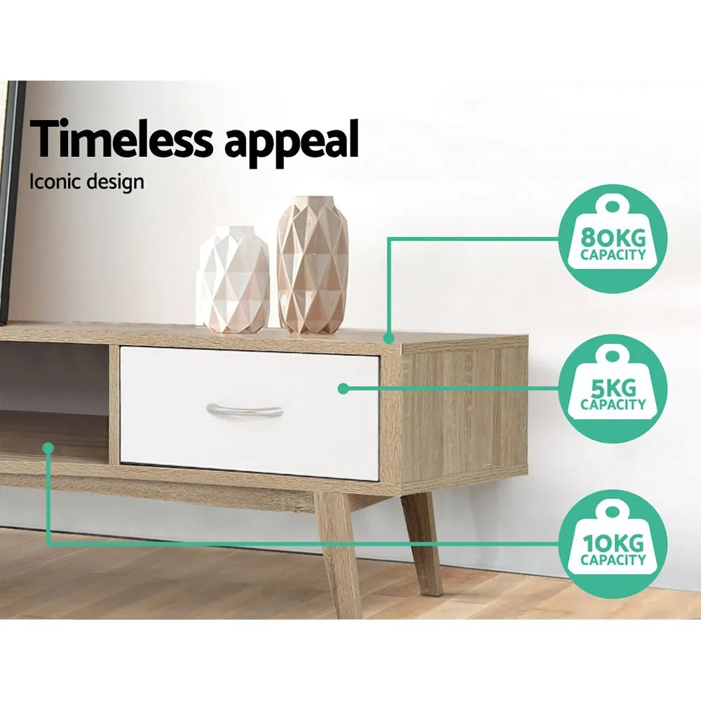 180cm Scandinavian Oak TV Cabinet / Entertainment Unit