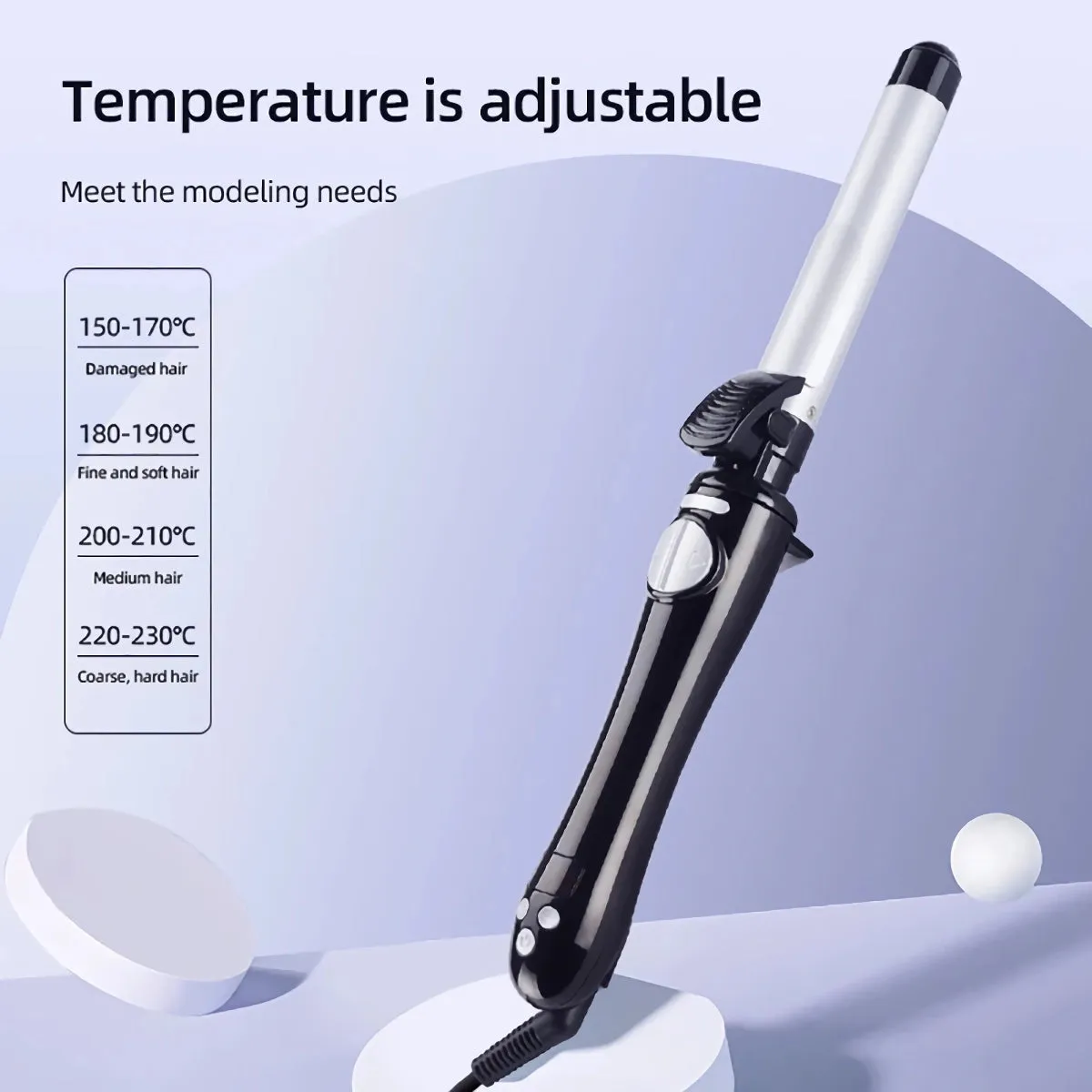 25mm Automatic Curling Iron with 360-Degree Rotation - Professional Hair Curler