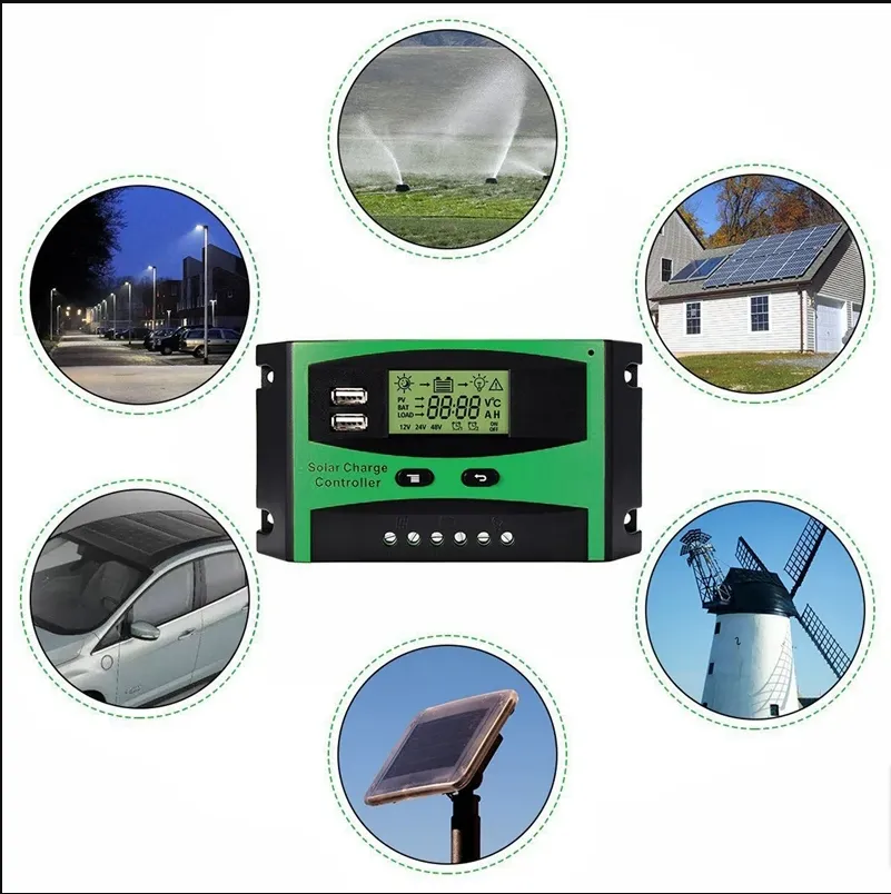 30A Lcd Solar Panel Battery Regulator For Solar Off-Grid System