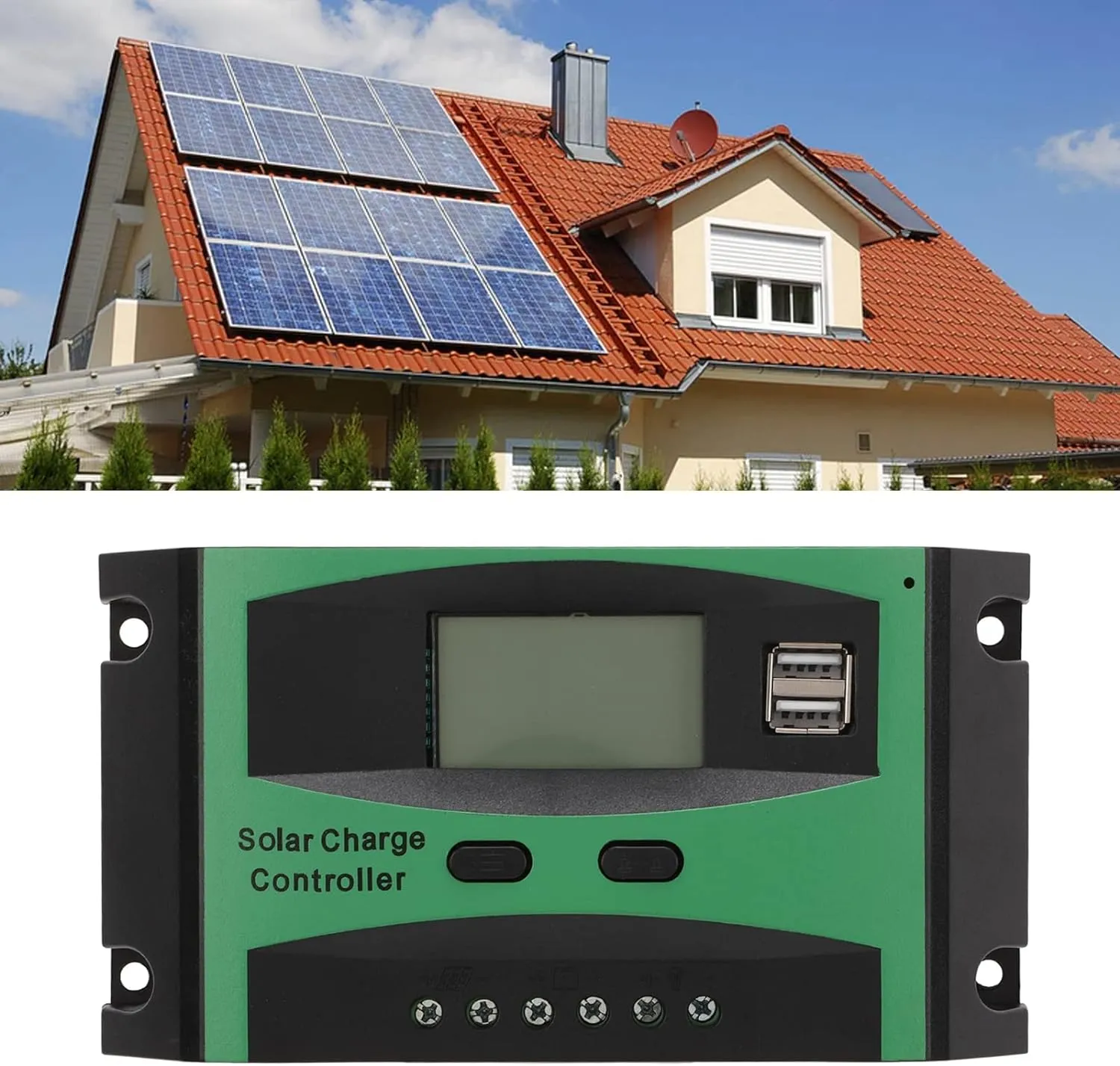 30A Lcd Solar Panel Battery Regulator For Solar Off-Grid System