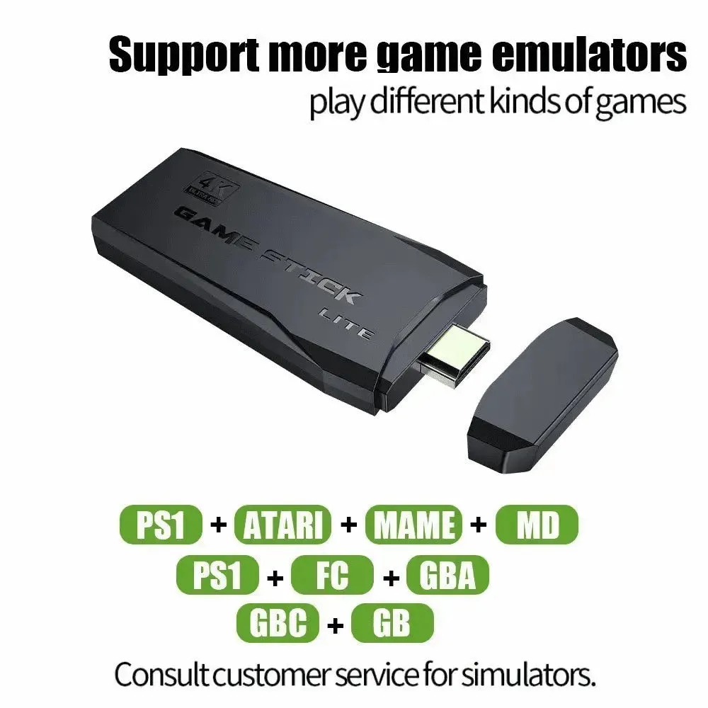 4K 2.4G Double Wireless Controller Game Stick Video Game Console