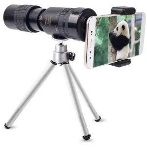 4K Super Telephoto Zoom Monocular Telescope Mobile Phone Camera Lens with tripod & clip