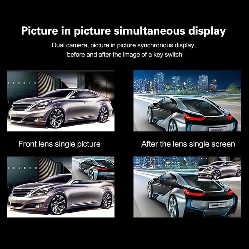 5" LCD Touch Screen Rear View Mirror Car Recorder with Separate Camera