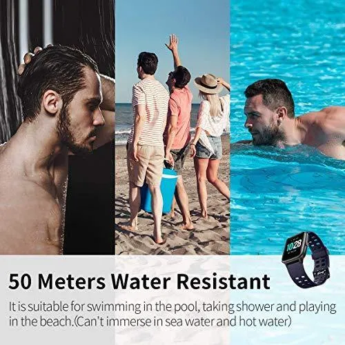Adophoni Smart Watch Touch Screen IP68 Waterproof Fitness Tracker