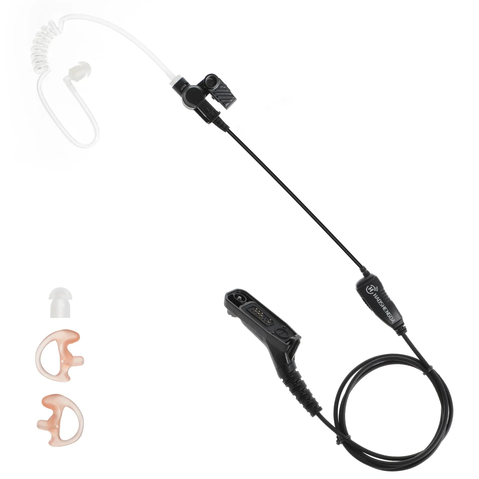 APX 6000 XPR 7550e Earpiece with Mic - Compatible for Motorola Radios APX 7000 4000 APX6000 APX 8000 XPR 7580e 7380e XPR 7550 7350e - Surveillance Headset by HAOSHENGDA Radio Earpiece