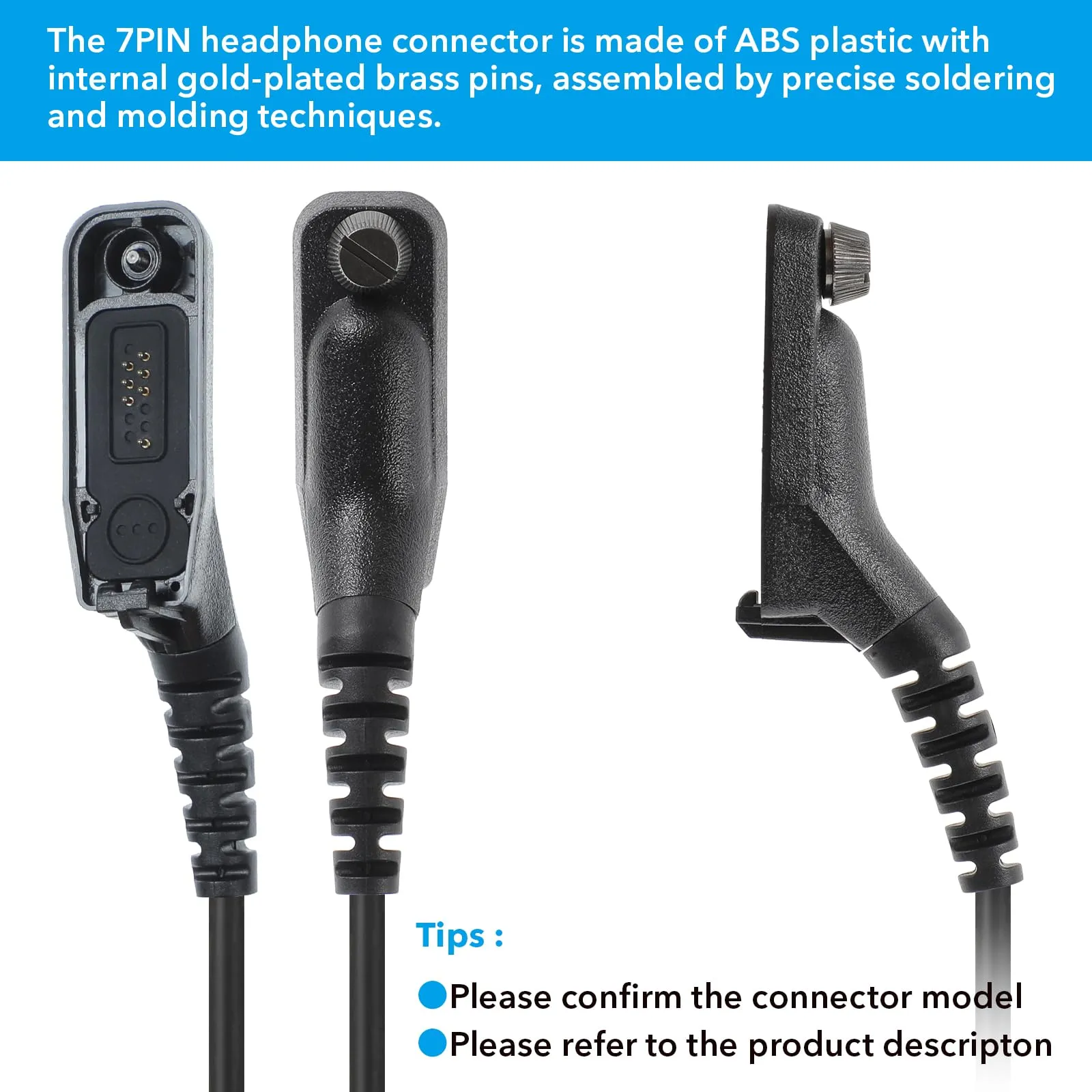 APX 6000 XPR 7550e Earpiece with Mic - Compatible for Motorola Radios APX 7000 4000 APX6000 APX 8000 XPR 7580e 7380e XPR 7550 7350e - Surveillance Headset by HAOSHENGDA Radio Earpiece