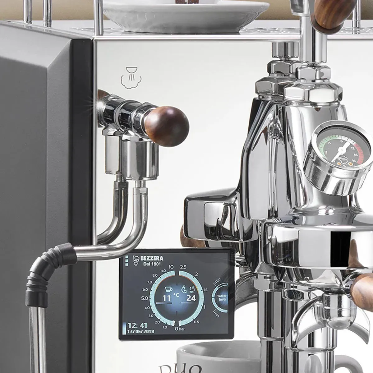 Bezzera DUO MN Dual Boiler Espresso Machine w/ Flow Control (Chrome)