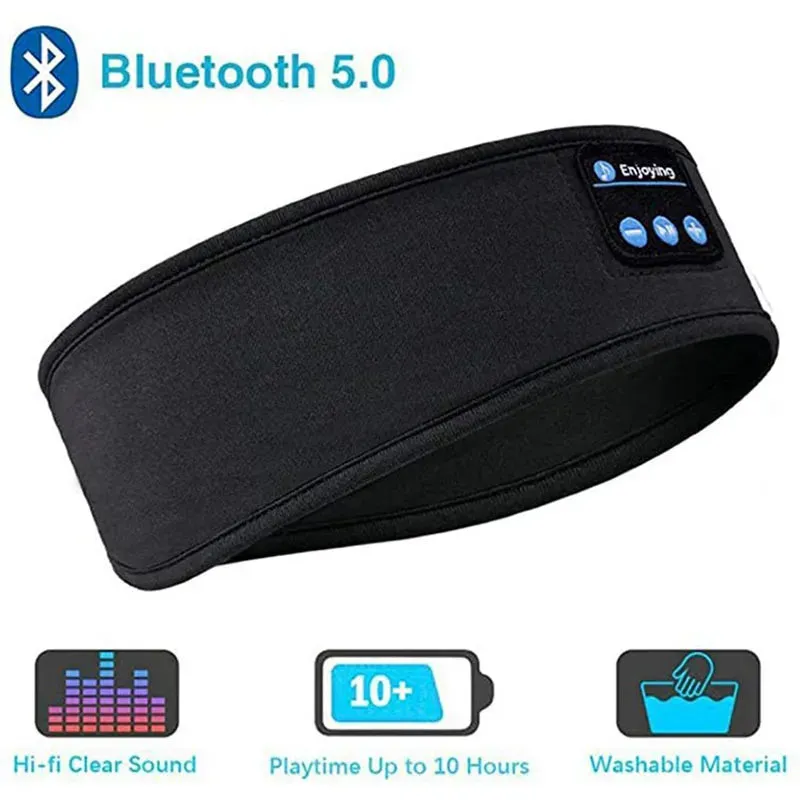 Bluetooth Speaker Headband | Sleep Mask with Wireless Headphones