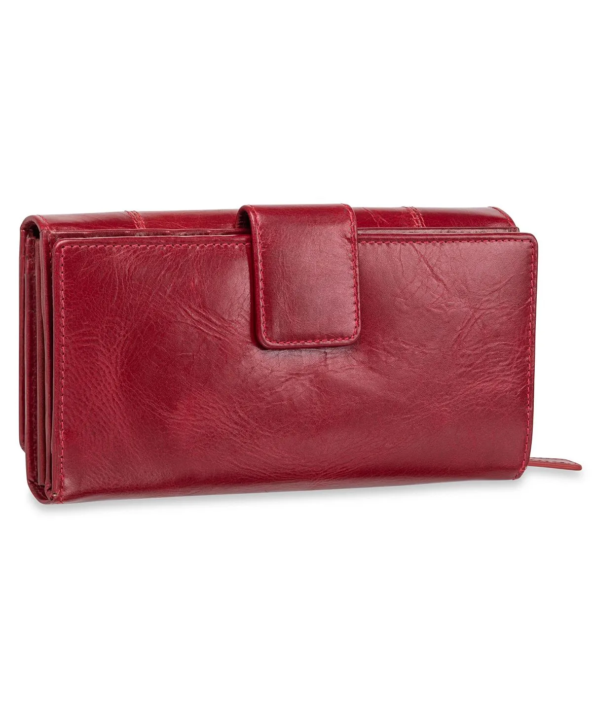Casablanca Collection RFID Secure Mancini Women's Clutch Wallet, Red