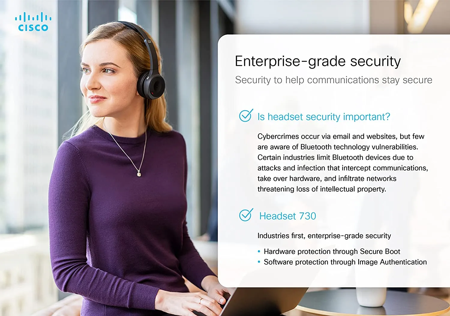 Cisco 730 Wireless Headset (Platinum)