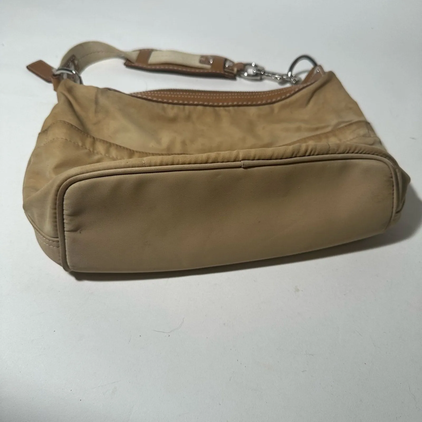 Coach Hampton Weekender Tan Belt Bag with Adjustable Strap and Durable Material