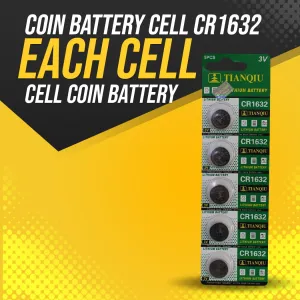 Coin Battery Cell CR1632 - Each Cell - Cell Coin Battery | Button Cell | Button Battery