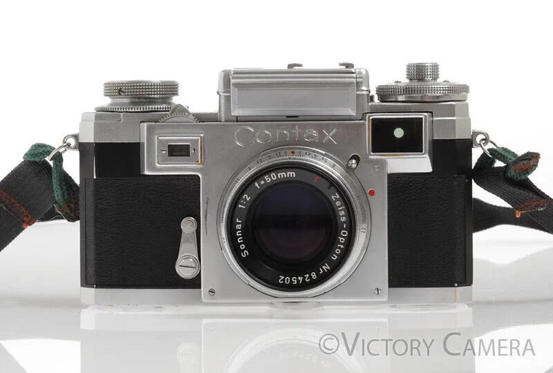 Contax IIIa 35mm Rangefinder Camera w/ 50mm f2 T Sonnar Lens -No Meter- [Good]