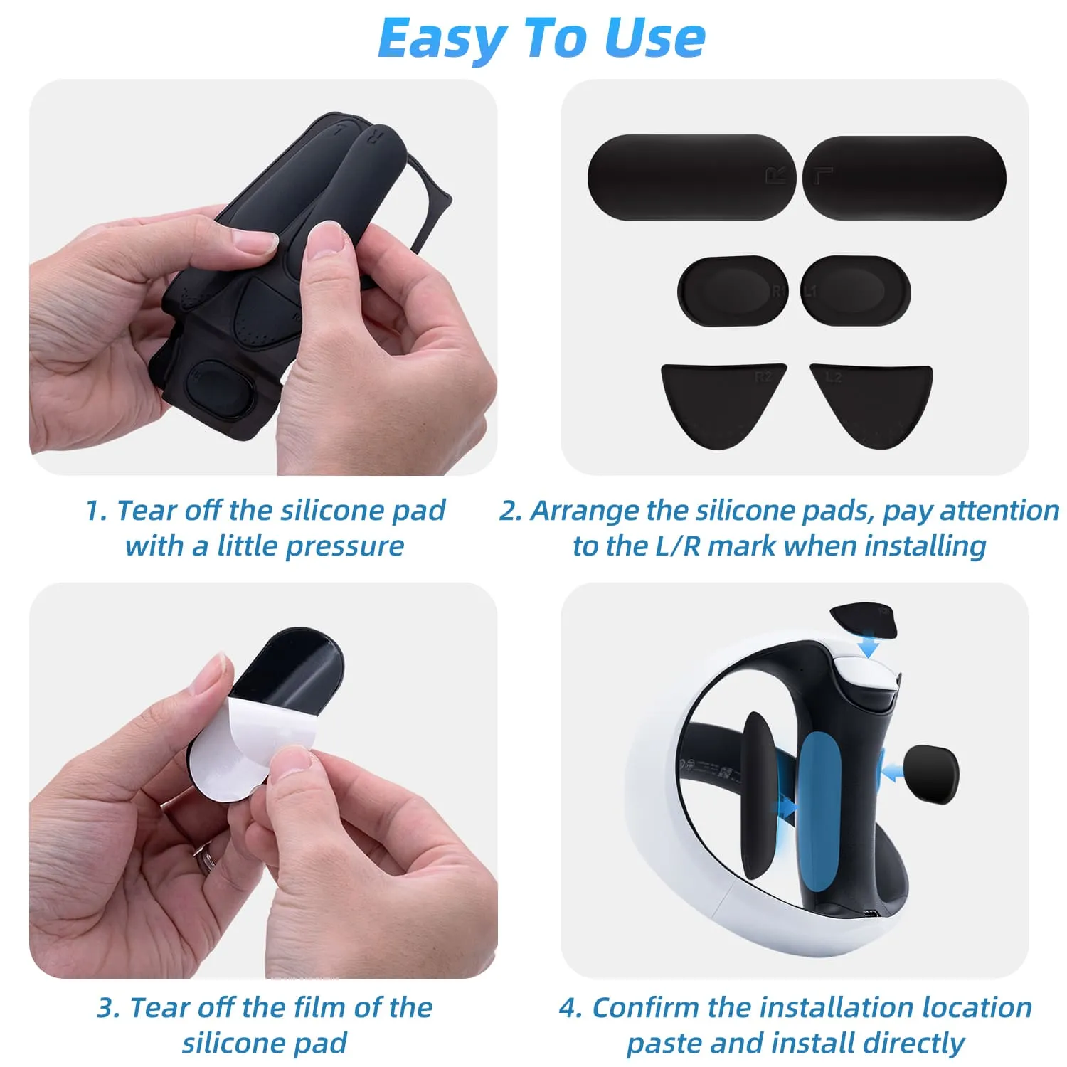 DOBE Silicon Pad for PS VR2 Controller-Black(TP5-2512)