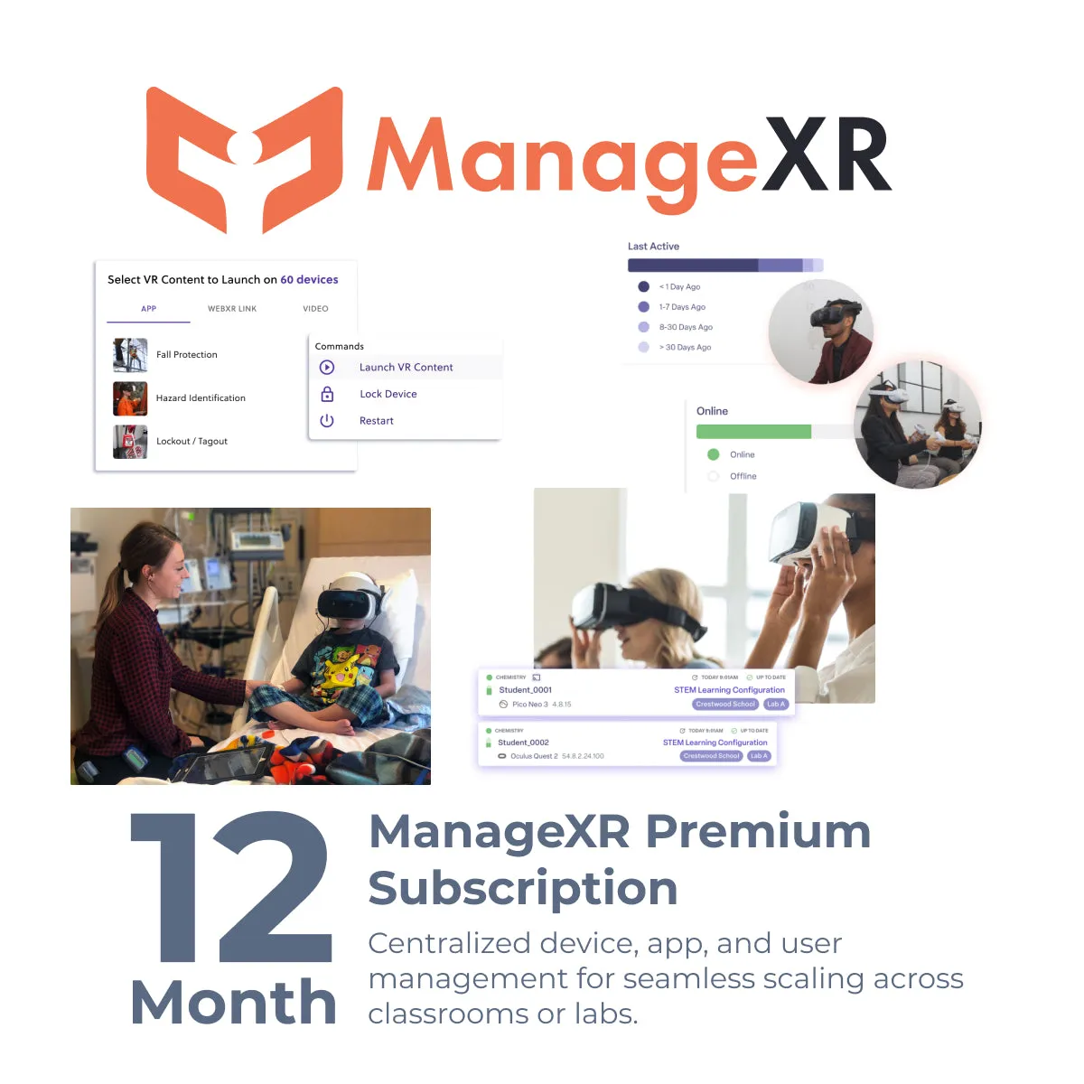 Education and Training VR Kit  | 12 Students | ManageXR   Quest 3S 128GB | 3-year Warranty