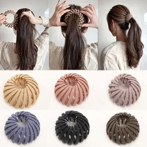 Expandable Bird Nest Hair Tie for Secure Ponytails