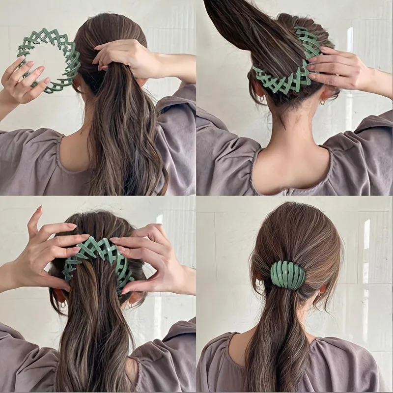 Expandable Bird Nest Hair Tie for Secure Ponytails