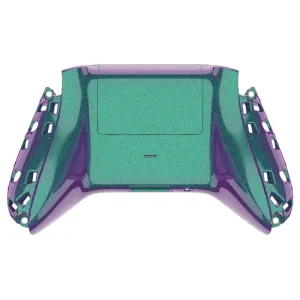 eXtremeRate Chameleon Green Purple Glossy Custom Bottom Shell w/ Battery Cover for Xbox Series S/X Controller - Controller & Side Rails NOT Included - BX3P302