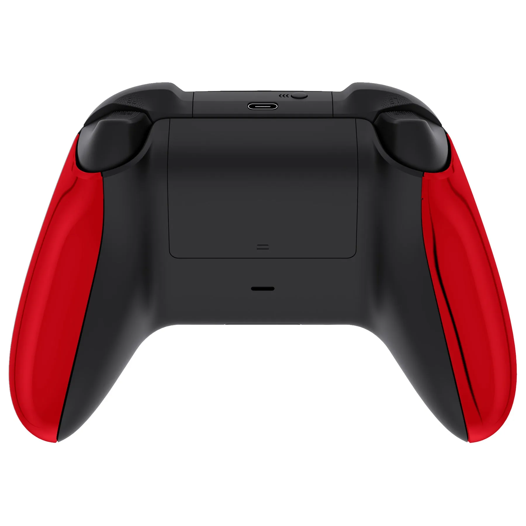 eXtremeRate Chrome Red Back Panels for Xbox Series X/S Controller, Comfortable Non-Slip Side Rails Handles, Game Improvement Replacement Parts for Xbox Core Controller - Controller NOT Included - PX3D403