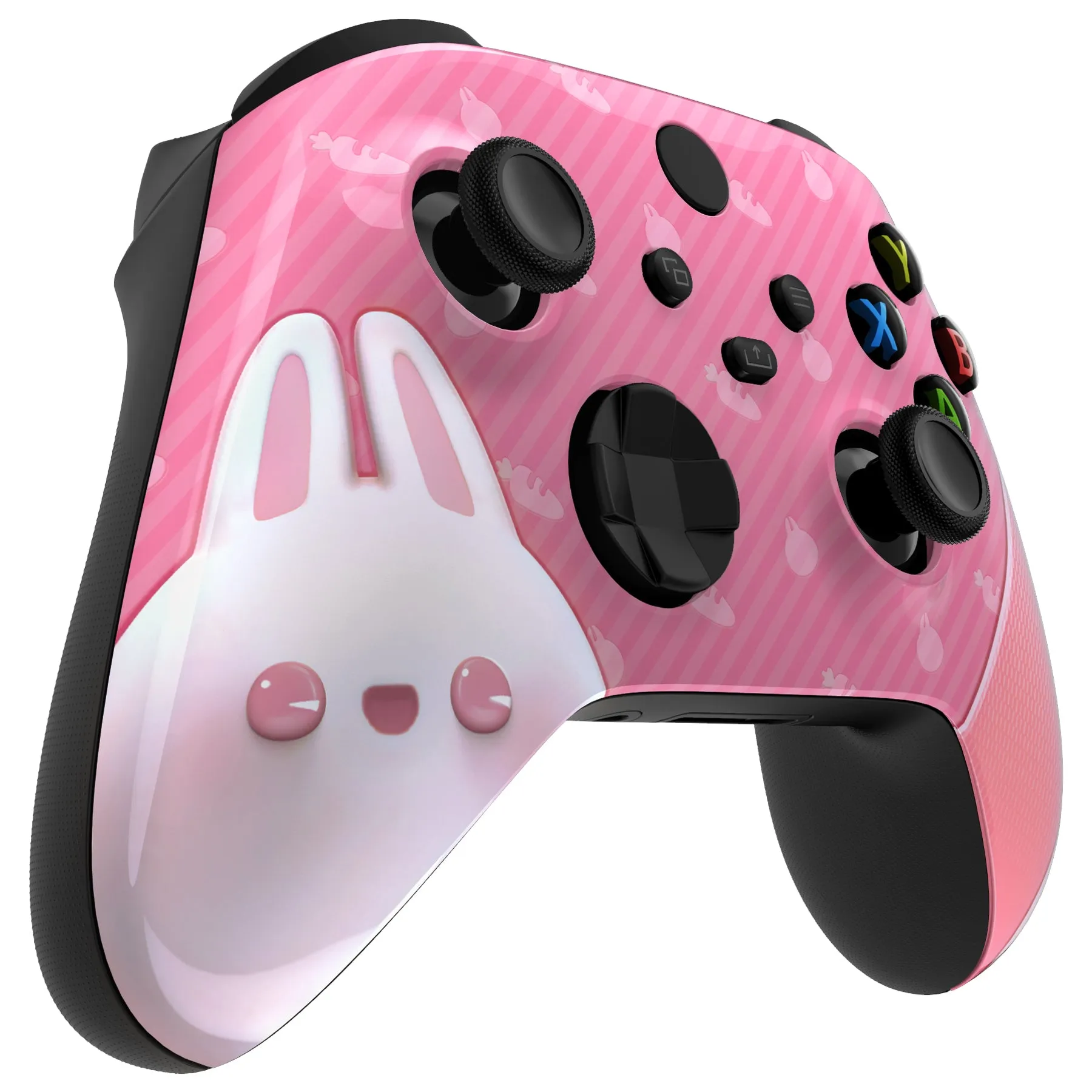 eXtremeRate Easter Rabbit Replacement Part Faceplate, Soft Touch Grip Housing Shell Case for Xbox Series S & Xbox Series X Controller Accessories - Controller NOT Included - FX3T167