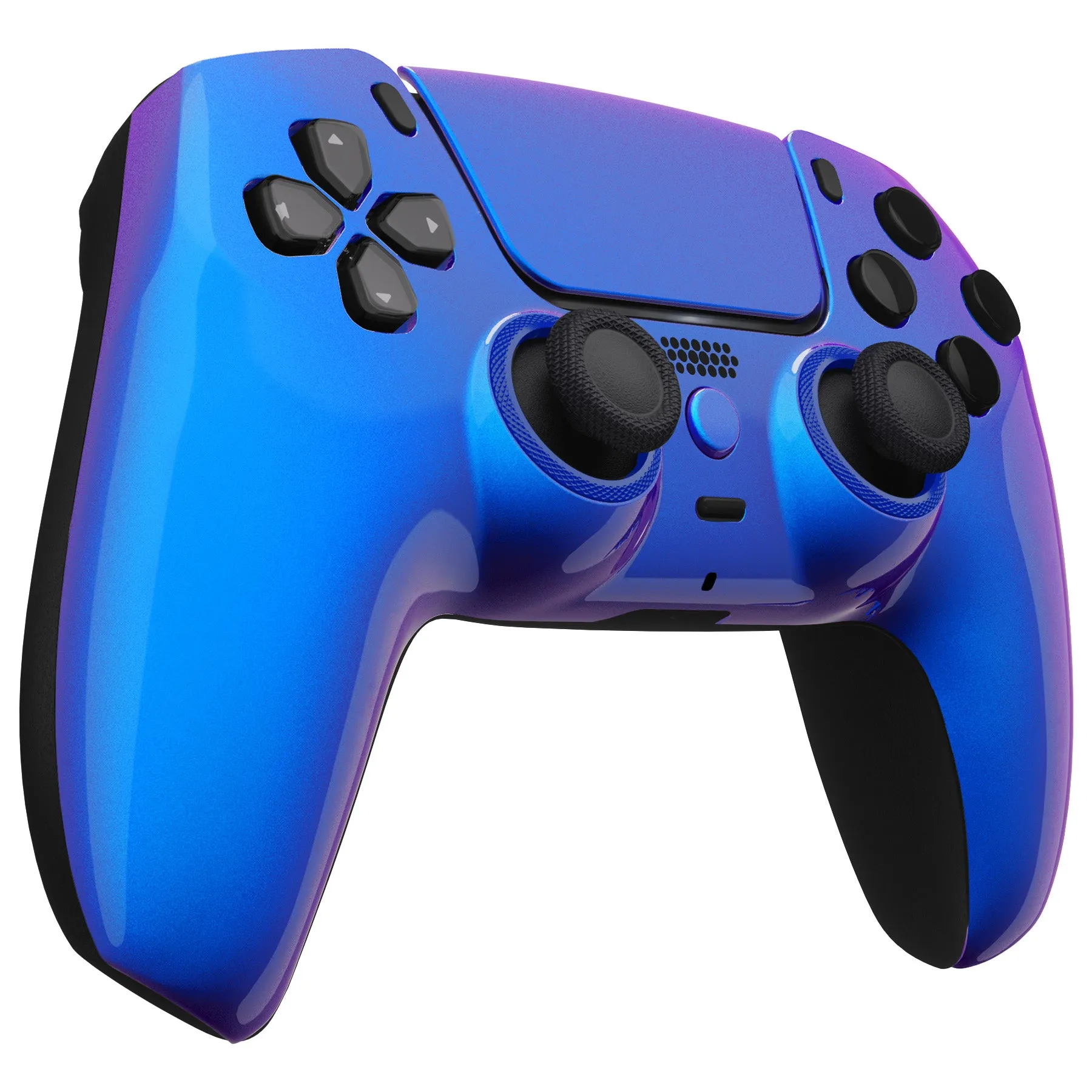 eXtremeRate LUNA Redesigned Front Shell with Touchpad for PS5 Controller BDM-010/020/030/040/050 - Chameleon Purple Blue - GHPFP003