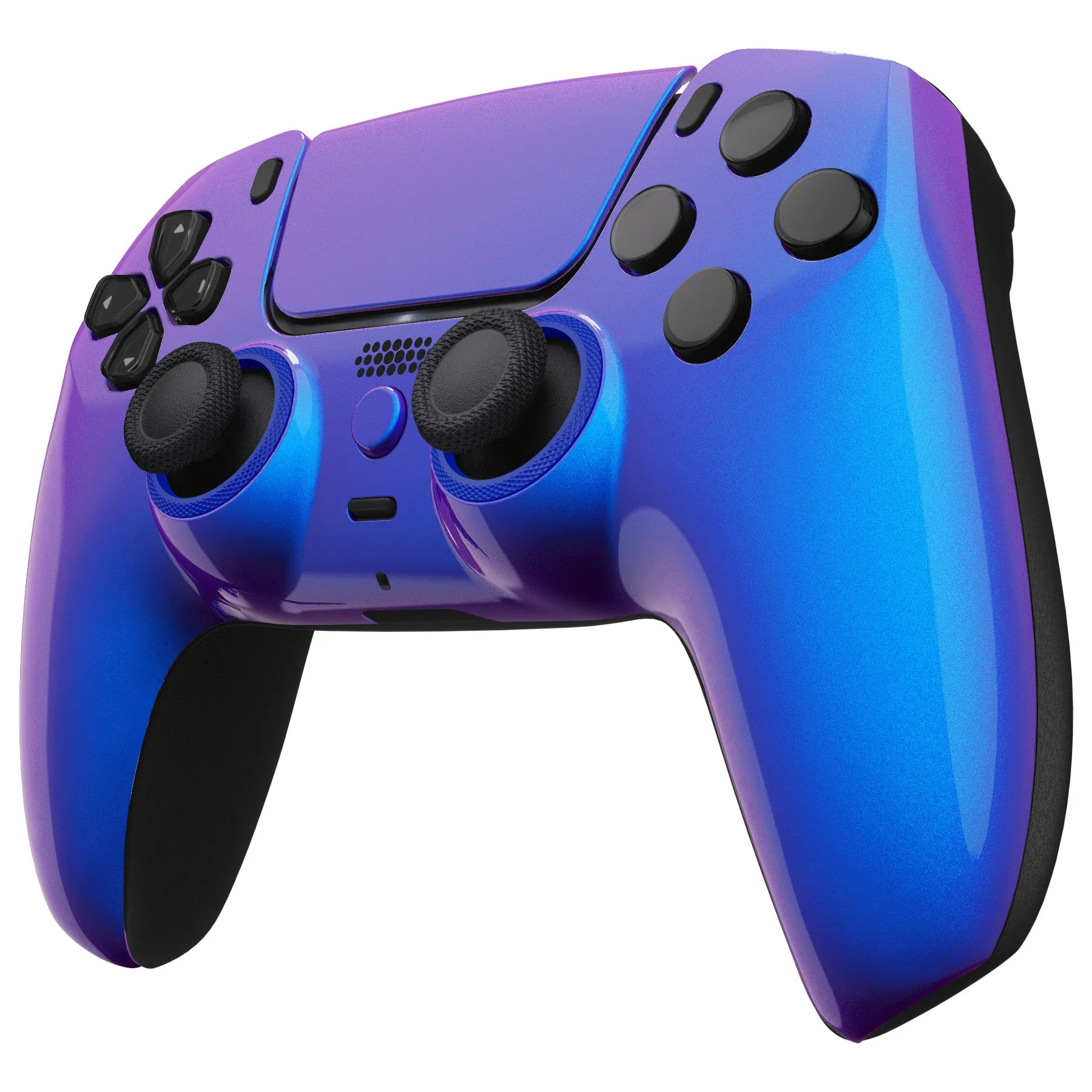 eXtremeRate LUNA Redesigned Front Shell with Touchpad for PS5 Controller BDM-010/020/030/040/050 - Chameleon Purple Blue - GHPFP003