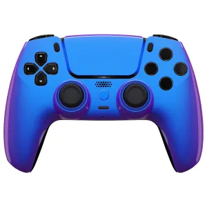eXtremeRate LUNA Redesigned Front Shell with Touchpad for PS5 Controller BDM-010/020/030/040/050 - Chameleon Purple Blue - GHPFP003