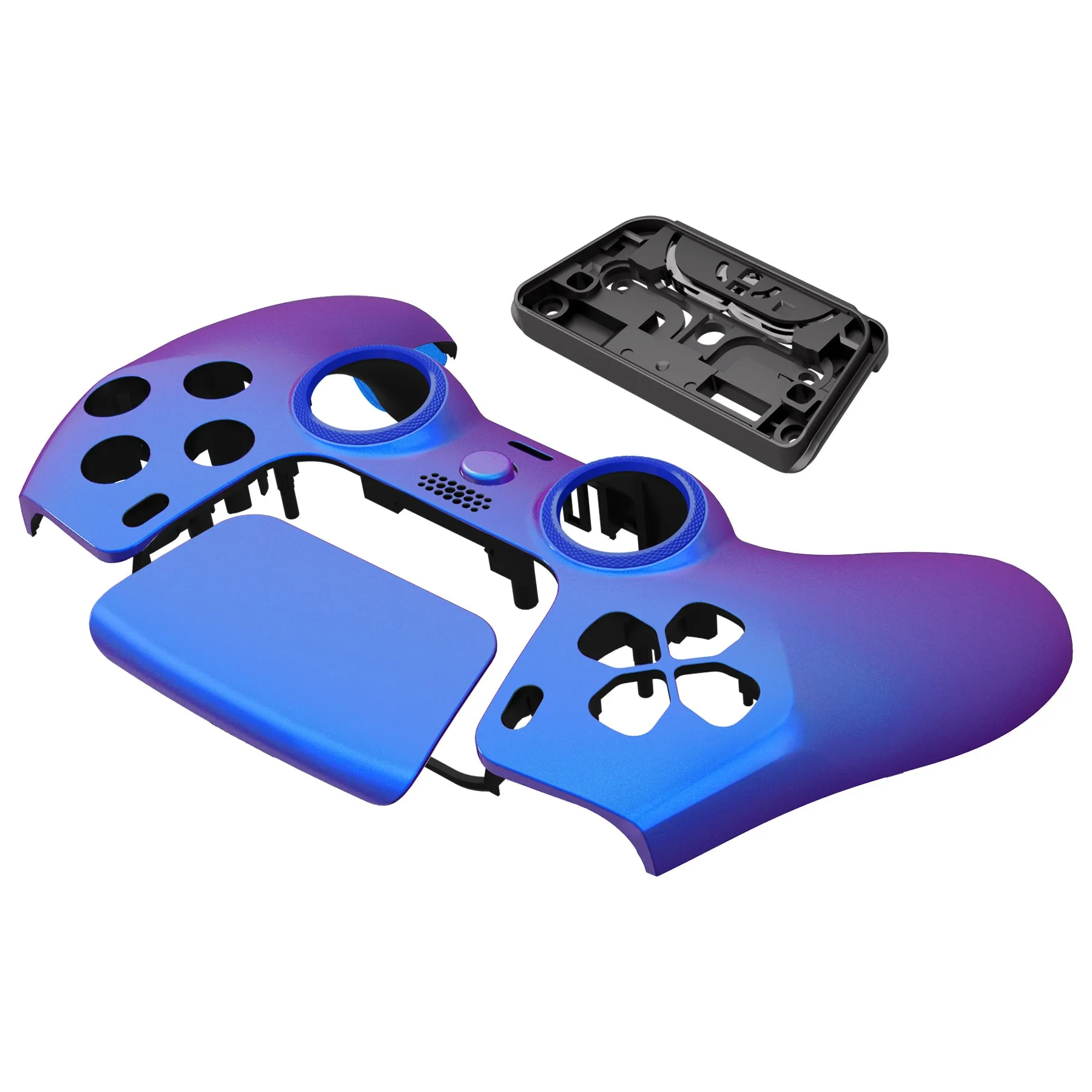 eXtremeRate LUNA Redesigned Front Shell with Touchpad for PS5 Controller BDM-010/020/030/040/050 - Chameleon Purple Blue - GHPFP003
