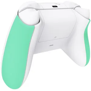 eXtremeRate Mint Green Back Panels, Comfortable Non-Slip Side Rails Handles, Game Improvement Replacement Parts for Xbox Series S / X Controller - Controller NOT Included - PX3P314