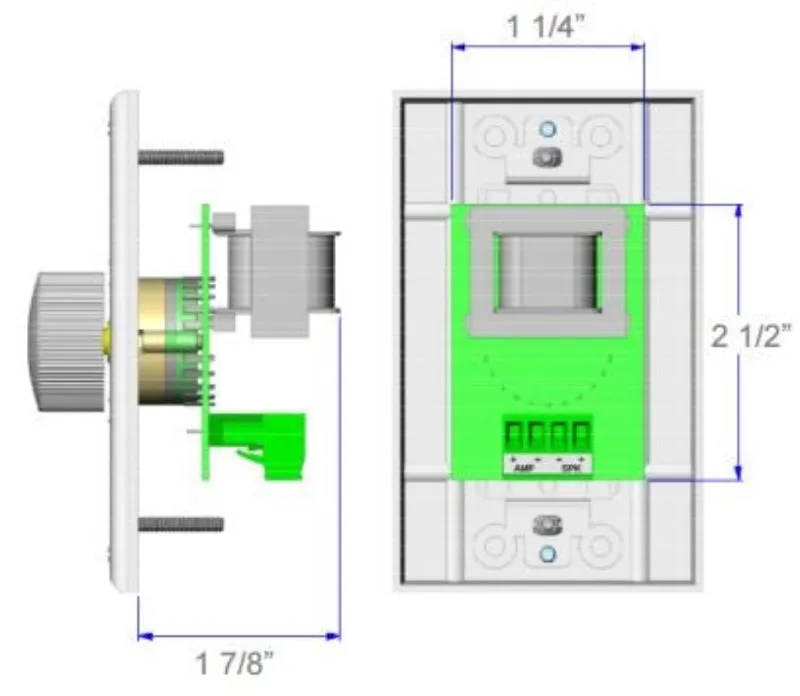 FACTOR VC-100D: Commercial 100W 25/70 Volt Volume Control (White)