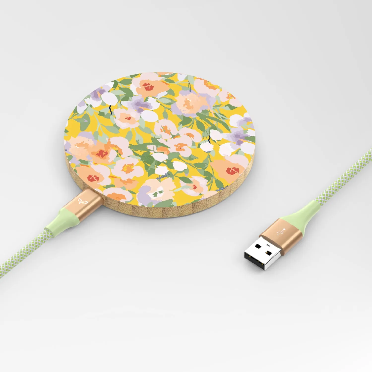 Flourish & Shine - Bamboo Wireless Charger