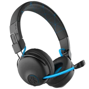 JLab Play Gaming Wireless Headset with 22  Hrs Bluetooth 5 Playtime Build-In Retractable Boom Microphone, AUX Gaming Cord and Consoles