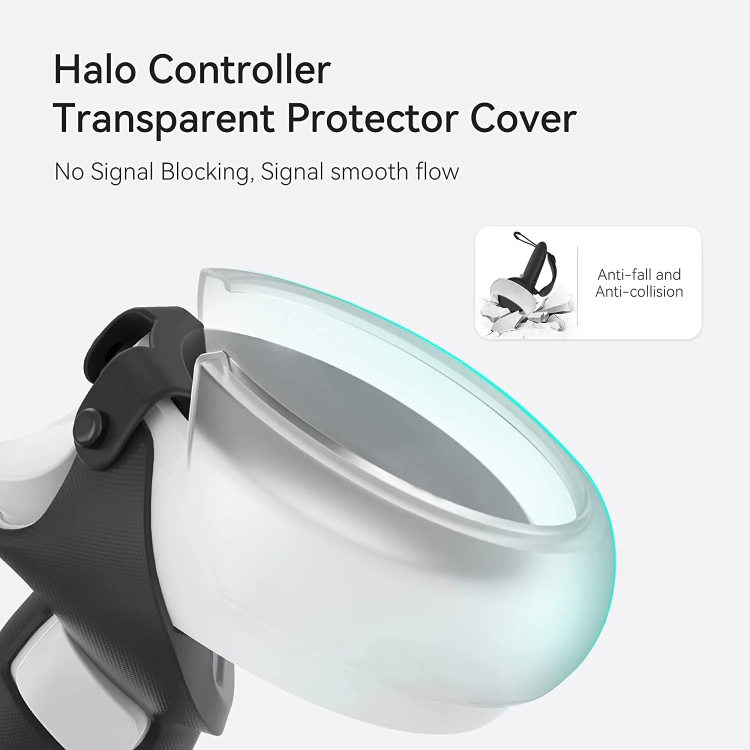KIWI Design Controller Grips Cover Accessories Compatible with Oculus Quest 2, with Battery Opening Adjustable with Knuckle Straps, Suitable for Large Hands (Black)