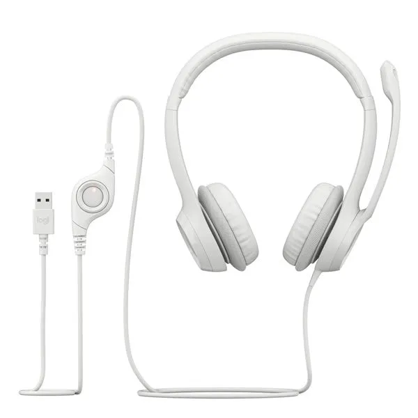 Logitech H390 USB Headset - Off White