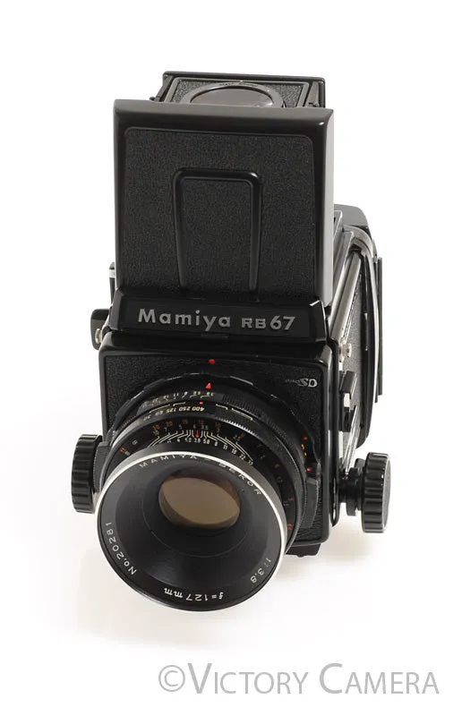 Mamiya RB67 Pro S Camera w/ 127mm f3.8 Lens 120 Back WLVF -Good Seals- [EX ]