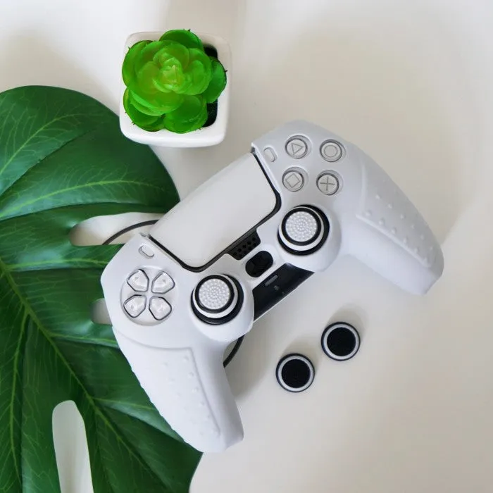 Mobilesteri Silicone Rubber Skin Case & Thumb-Stick Grip Set for PS5™ Game Controller