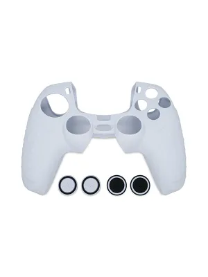 Mobilesteri Silicone Rubber Skin Case & Thumb-Stick Grip Set for PS5™ Game Controller
