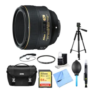 Nikon AF-S NIKKOR 58mm f/1.4G Lens Basic Bundle