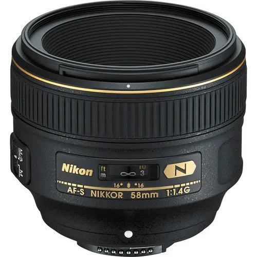 Nikon AF-S NIKKOR 58mm f/1.4G Lens Basic Bundle