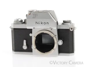 Nikon F Chrome 35mm Film SLR Camera Body -No Meter-
