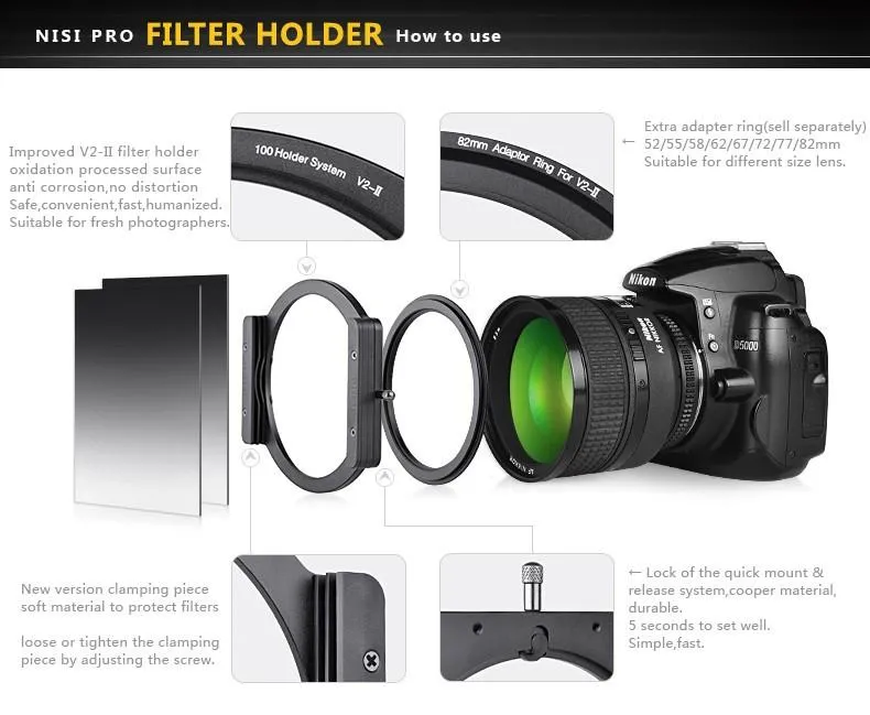 NISI V2 II adapter ring professional filters support system