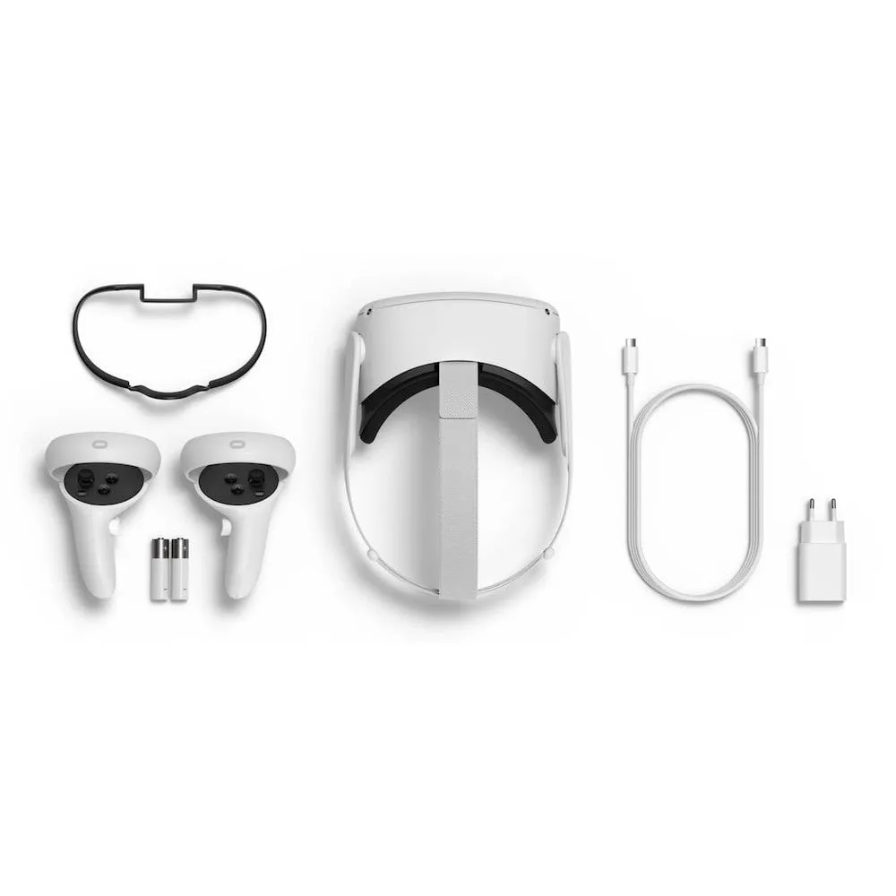 Oculus Quest 2 128GB Advanced All-in-one VR Gaming Headset - White (Open Never Used)