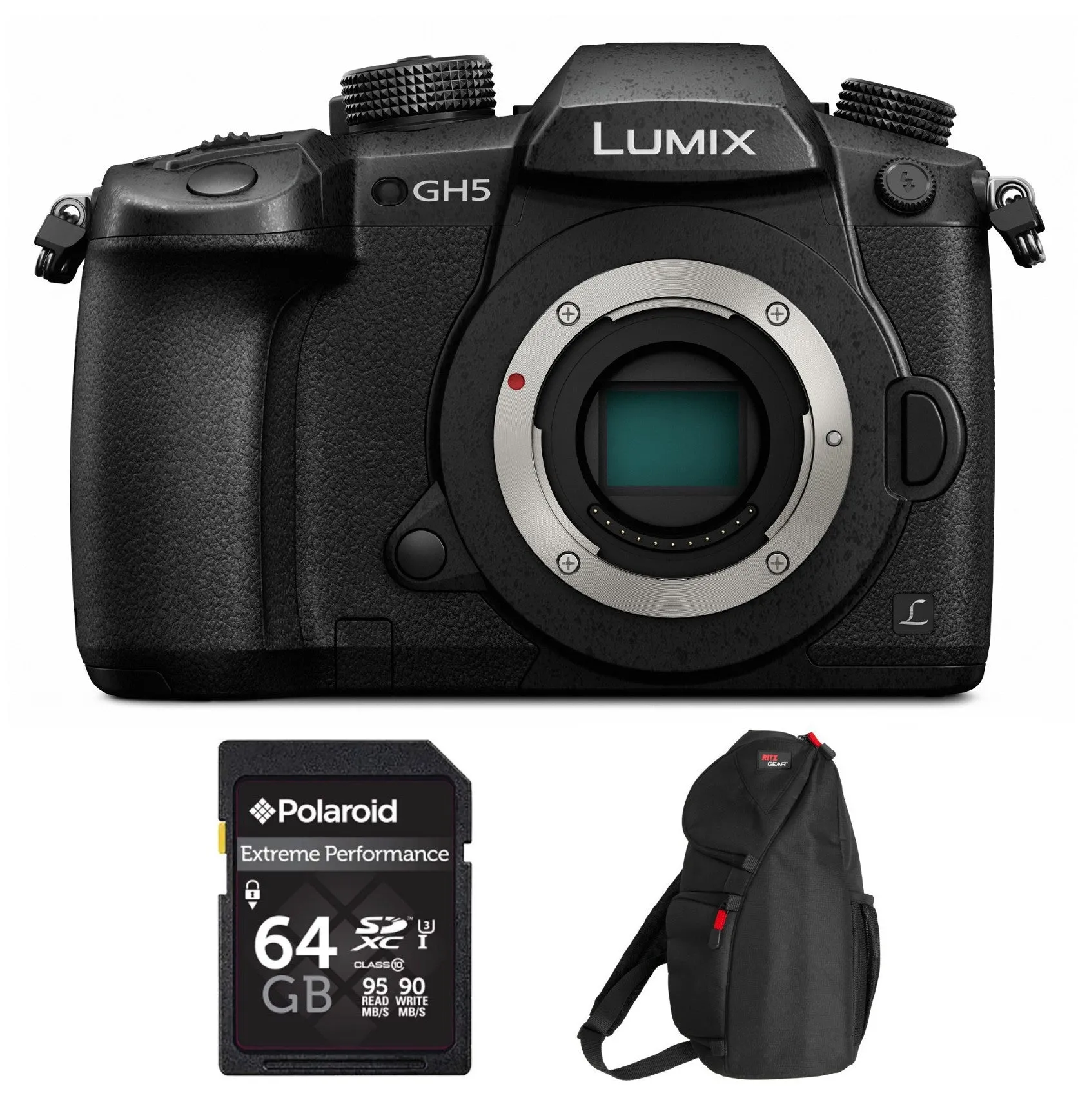 Panasonic Lumix GH5 Micro 4-3 Camera Body with Essential Accessories