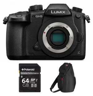 Panasonic Lumix GH5 Micro 4-3 Camera Body with Essential Accessories