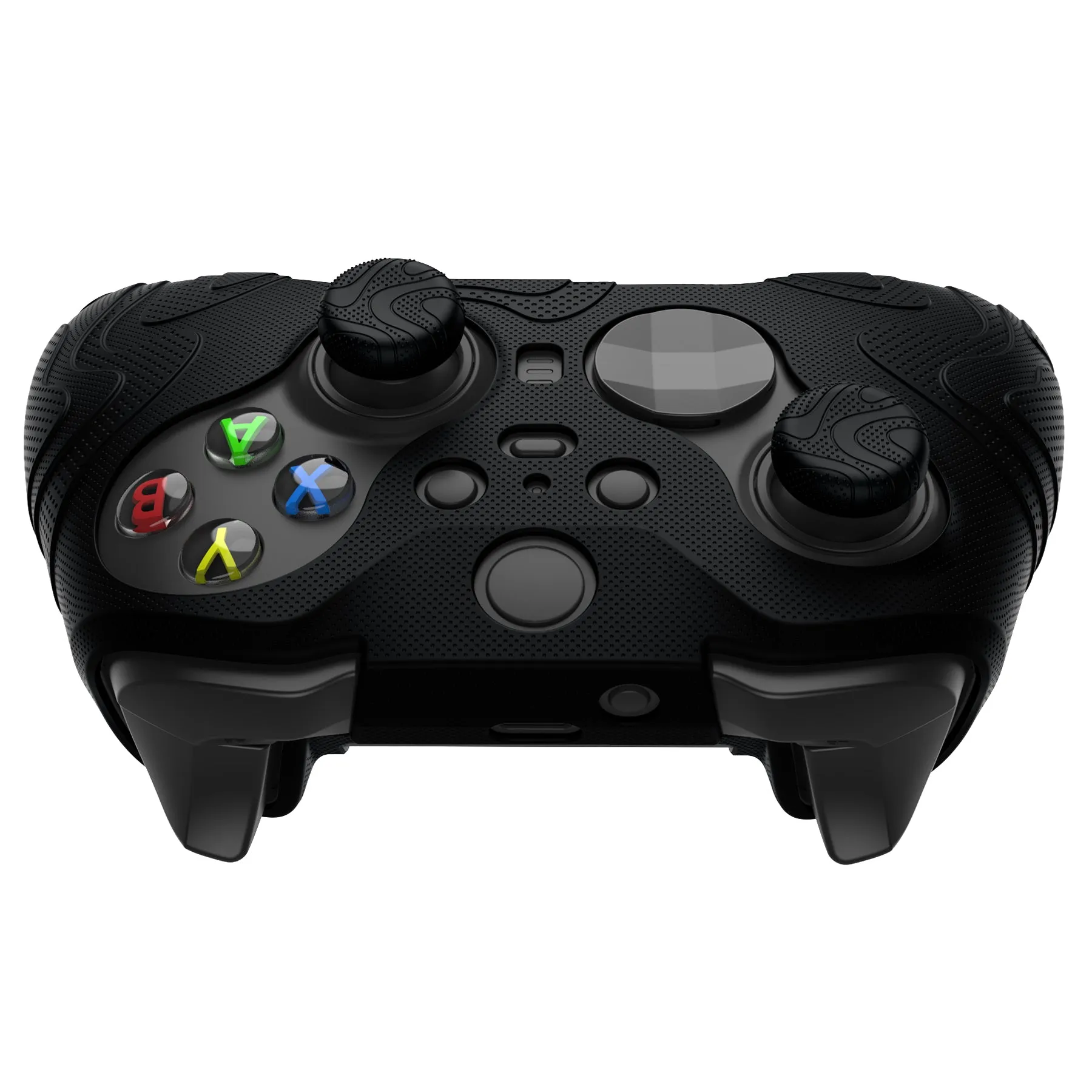 PlayVital Mountain Range Edition Silicone Cover with Thumb Grips for Xbox Elite Series 2 Controller & Xbox Elite Series 2 Core Controller - Black - DVGE2P001
