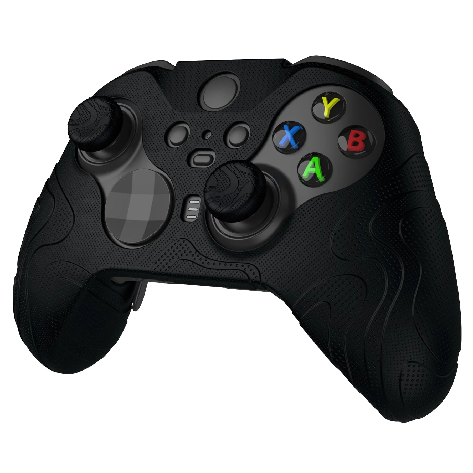 PlayVital Mountain Range Edition Silicone Cover with Thumb Grips for Xbox Elite Series 2 Controller & Xbox Elite Series 2 Core Controller - Black - DVGE2P001