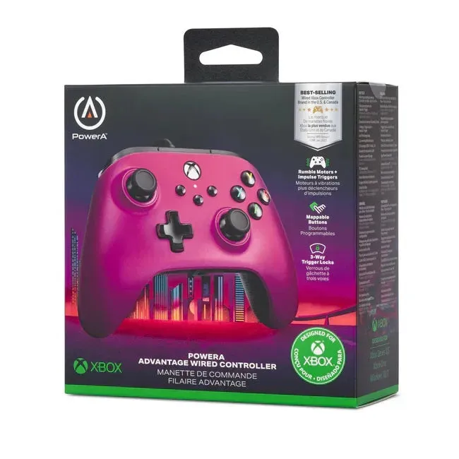 PowerA Advantage Wired Controller for Xbox Series X|S Satin Fuchsia