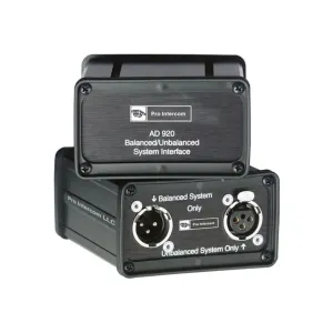Pro Intercom AD920 Balanced/Unbalanced Interface Adapter