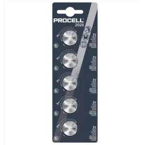 Procell Lithium Coin CR2025 3 V Primary Battery PC2025 5 pk